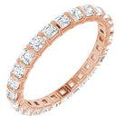 14k rose 1 1/4 ctw diamond eternity band 