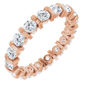 14k rose 1 3/4 ctw diamond eternity band 