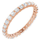 14k rose 1 1/5 ctw diamond eternity band 