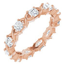 14k rose 1 1/8 ctw diamond eternity band 