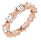 14k rose 1 1/2 ctw diamond eternity band 