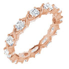 14k rose 1 1/5 diamond eternity band 