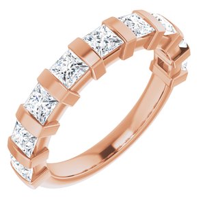 14k rose 1 3/8 ctw diamond anniversary band 