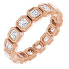 14k rose 1 1/2 ctw diamond eternity band 