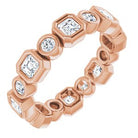 14k rose 1 1/6 ctw diamond eternity band 