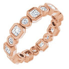 14k rose 1 1/6 ctw diamond eternity band 