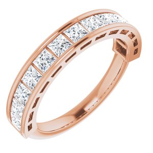 14k rose 1 1/5 ctw diamond anniversary band 