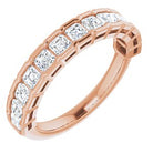 14k rose 1 1/3 ctw diamond anniversary band 