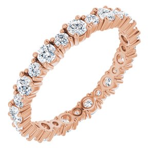 14k rose 1 ctw diamond eternity band  