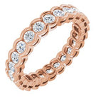 14k rose 1 1/3 ctw diamond eternity band  