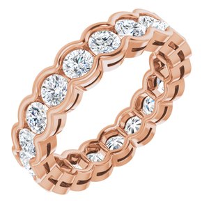 14k rose 1 9/10 ctw diamond eternity band 