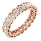 14k rose 1 1/3 ctw diamond eternity band 