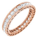 14k rose 1 1/3 ctw diamond eternity band 