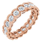 14k rose 1 9/10 ctw diamond eternity band 