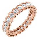 14k rose 1 1/3 ctw diamond eternity band 