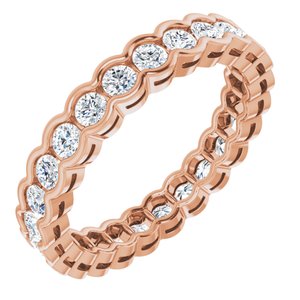 14k rose 1 1/4 ctw diamond eternity band 