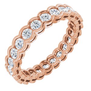 14k rose 1 3/8 ctw diamond eternity band  