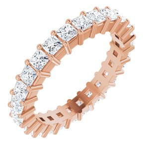 14k rose 1 7/8 ctw diamond square eternity band size 6