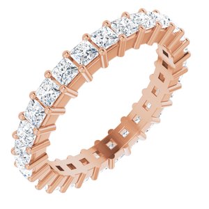 14k rose 1 9/10 ctw diamond square eternity band size 7