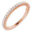 14k rose 1 1/8ctw diamond square eternity band size 6