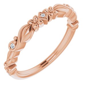 14k rose .03 ctw diamond anniversary band  