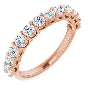 14k rose 1 ctw diamond anniversary band