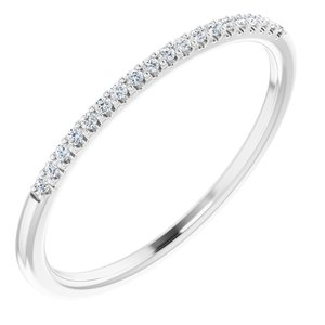 14k white .08 ctw diamond band