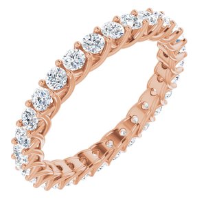 14k rose 1 3/8 ctw diamond eternity band 