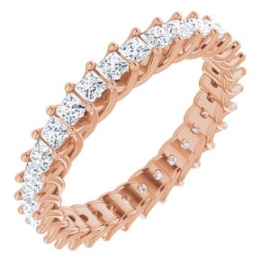 14k rose 1 1/2 ctw diamond eternity band 