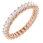 14k rose 1 1/2 ctw diamond eternity band 