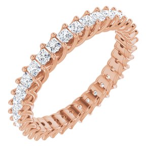 14k rose 1 1/6 ctw diamond eternity band 