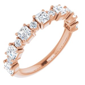 14k rose 1 1/3 ctw diamond anniversary band  