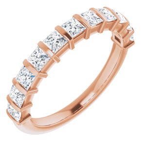 14k rose 1 ctw diamond anniversary band 