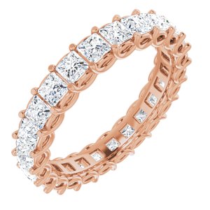 14k rose 1 9/10 ctw diamond eternity band 