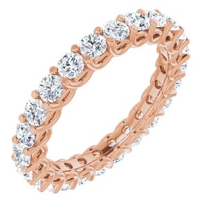 14k rose 1 1/2 ctw diamond eternity band 