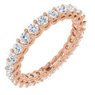 14k rose 1 1/3 ctw diamond eternity band 