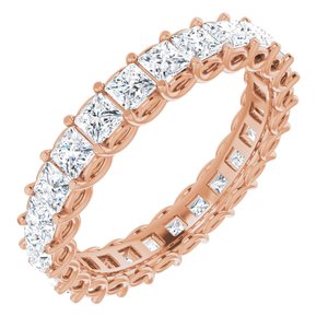 14k rose 1 3/4 ctw diamond eternity band 