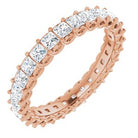 14k rose 1 1/3 ctw diamond eternity band 