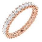 14k rose 1 ctw diamond eternity band 