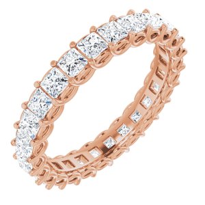 14k rose 1 3/4 ctw diamond eternity band 