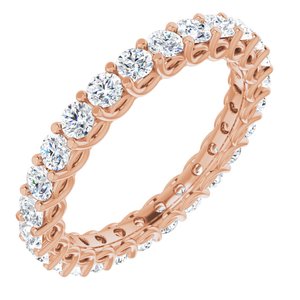 14k rose 1 1/2 ctw diamond eternity band 