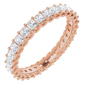 14k rose 1 1/2 ctw diamond eternity band 