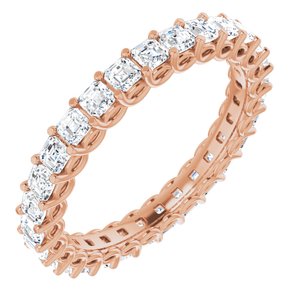 14k rose 1 1/2 ctw diamond eternity band 