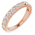 14k rose 1 ctw diamond french-set anniversary band  