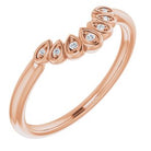 14k rose .04 ctw diamond vintage-inspired contour band  