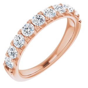 14k rose 1 ctw diamond anniversary band 