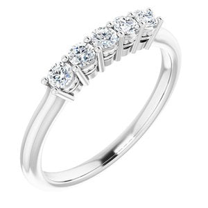 platinum 2.5 mm round 1/3 ctw diamond anniversary band