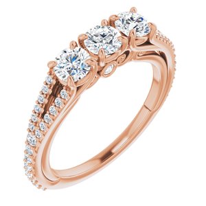 14k rose 1 ctw diamond anniversary band