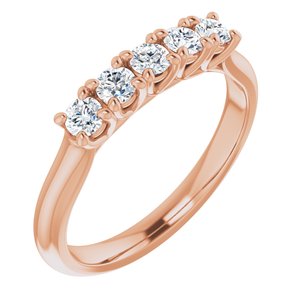 14k rose 1 1/6 ctw diamond anniversary band 