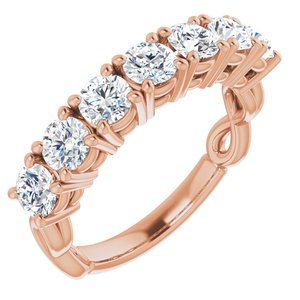 14k rose 1 3/8 ctw diamond anniversary band